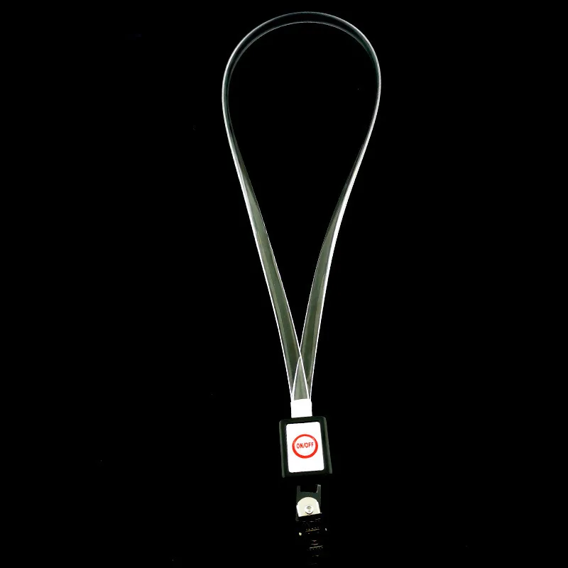 Flashing tag led Shiny Fashion Identity Wedding TPU Switch Control Luminous LED Guitar Lanyard