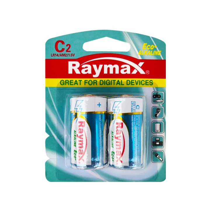 Raymax  Mustang factory 1.5 Volt Dry Cell Alkaline Battery  C LR14  AM2 For Home Appliances
