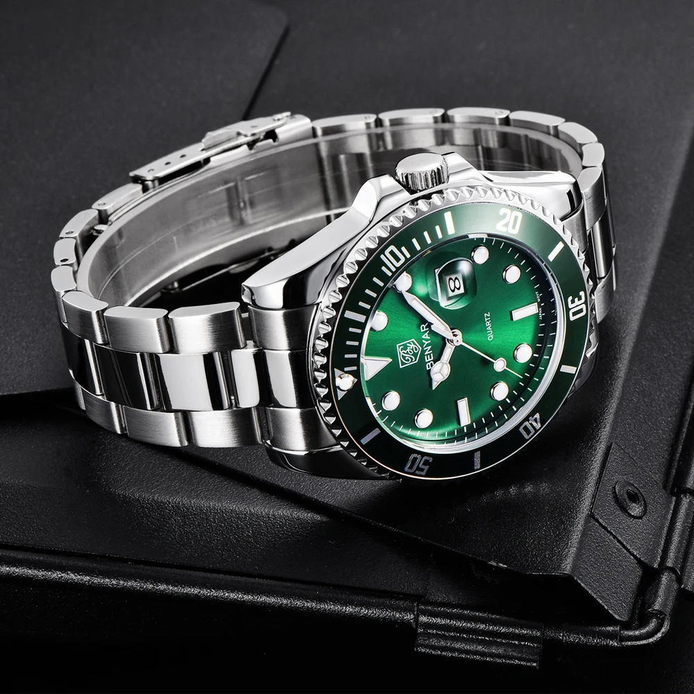 Часы Relojes Hombre Benyar 5161 Классические кварцевые часы с пользовательским логотипом оригинальные брендовые роскошные мужские наручные