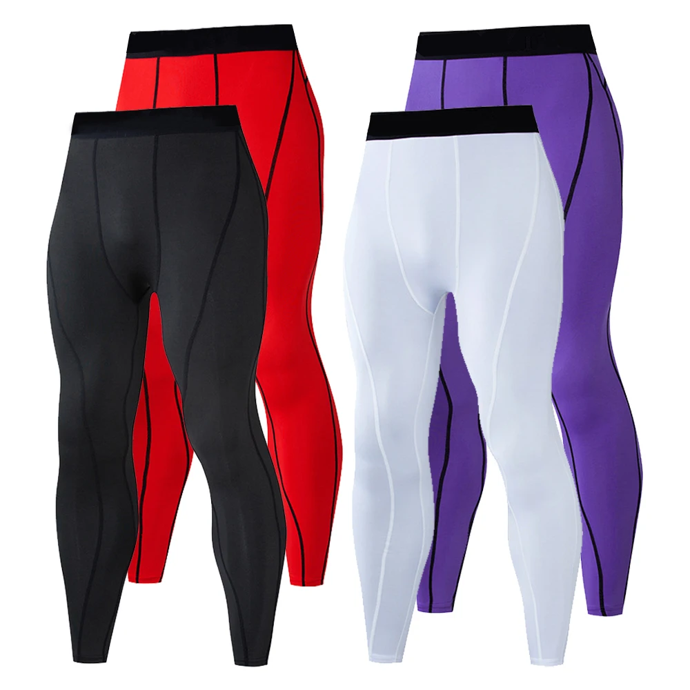 Customized Sports Gym Training Wear Workout Fitness Tights Man Basketball Football Compression Pants Men Running Leggings