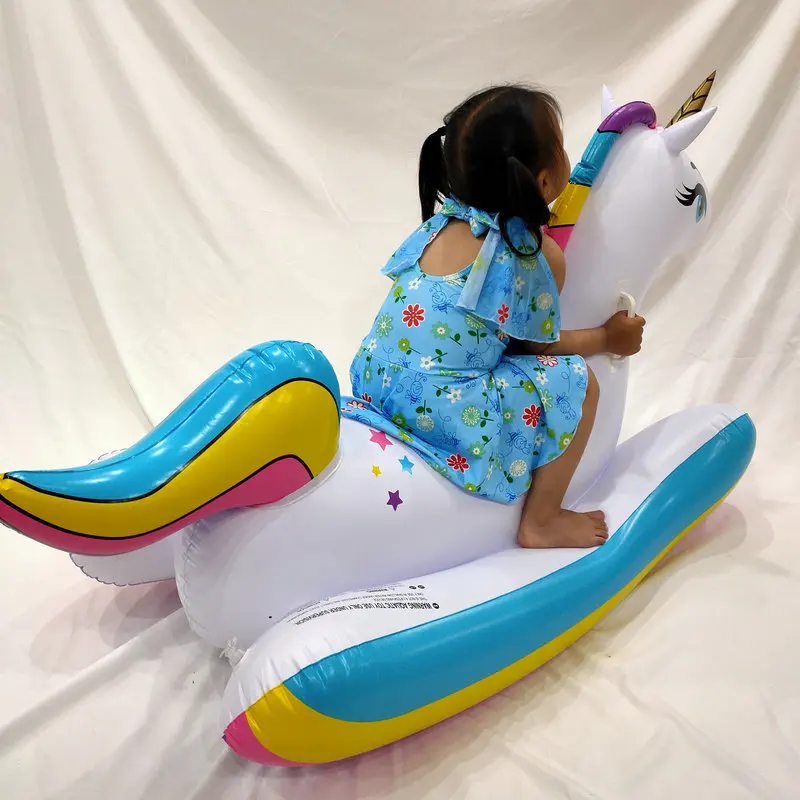 multifunctional inflatable unicorn Rocking chair toy inflatable float rider for adults and kids
