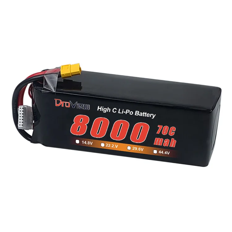 Droview Lipo Polymer Battery 8S 29.6V 8000mAh 70C High Rate Rechargeable UAV Lithium Batteries for FPV Drone