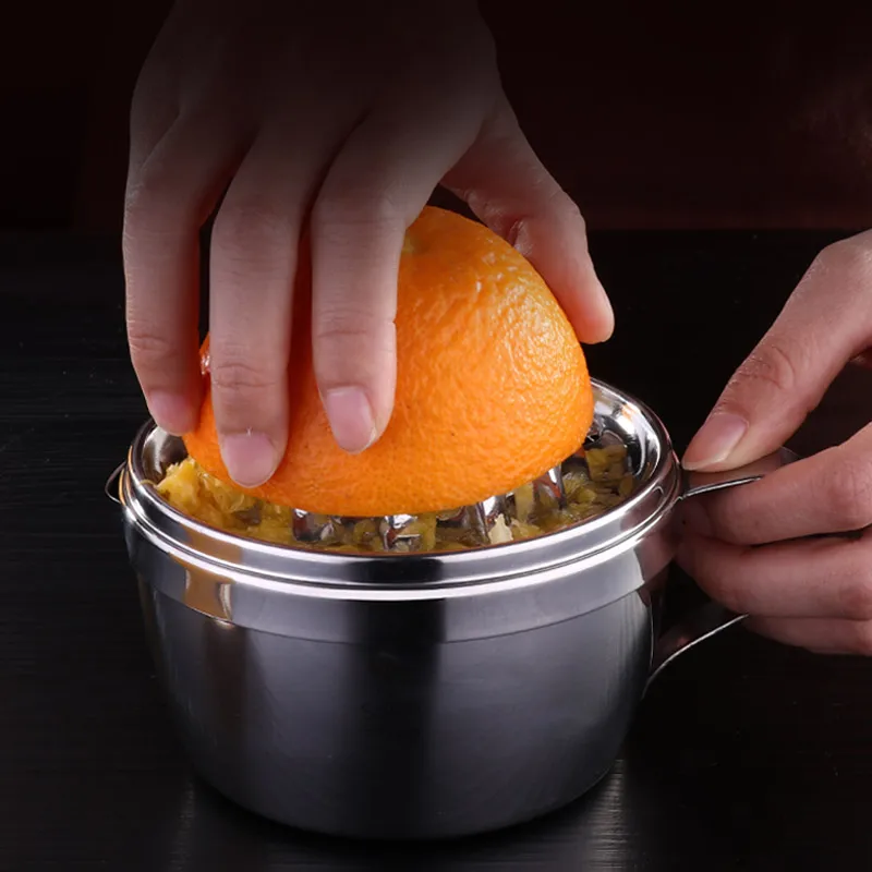 
SSGP Premium Quality Metal Stainless Steel Manual Fruit Citrus Press Juicer Lemon Lime Squeezer With Container 