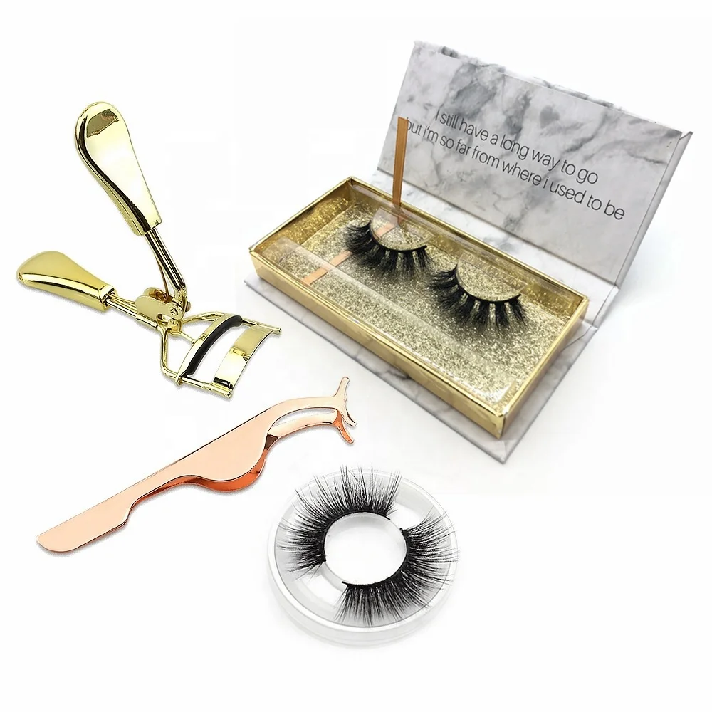 Akara 5D Real Mink Eyelash Custom Packaging Natural Long Mink False Eyelashes