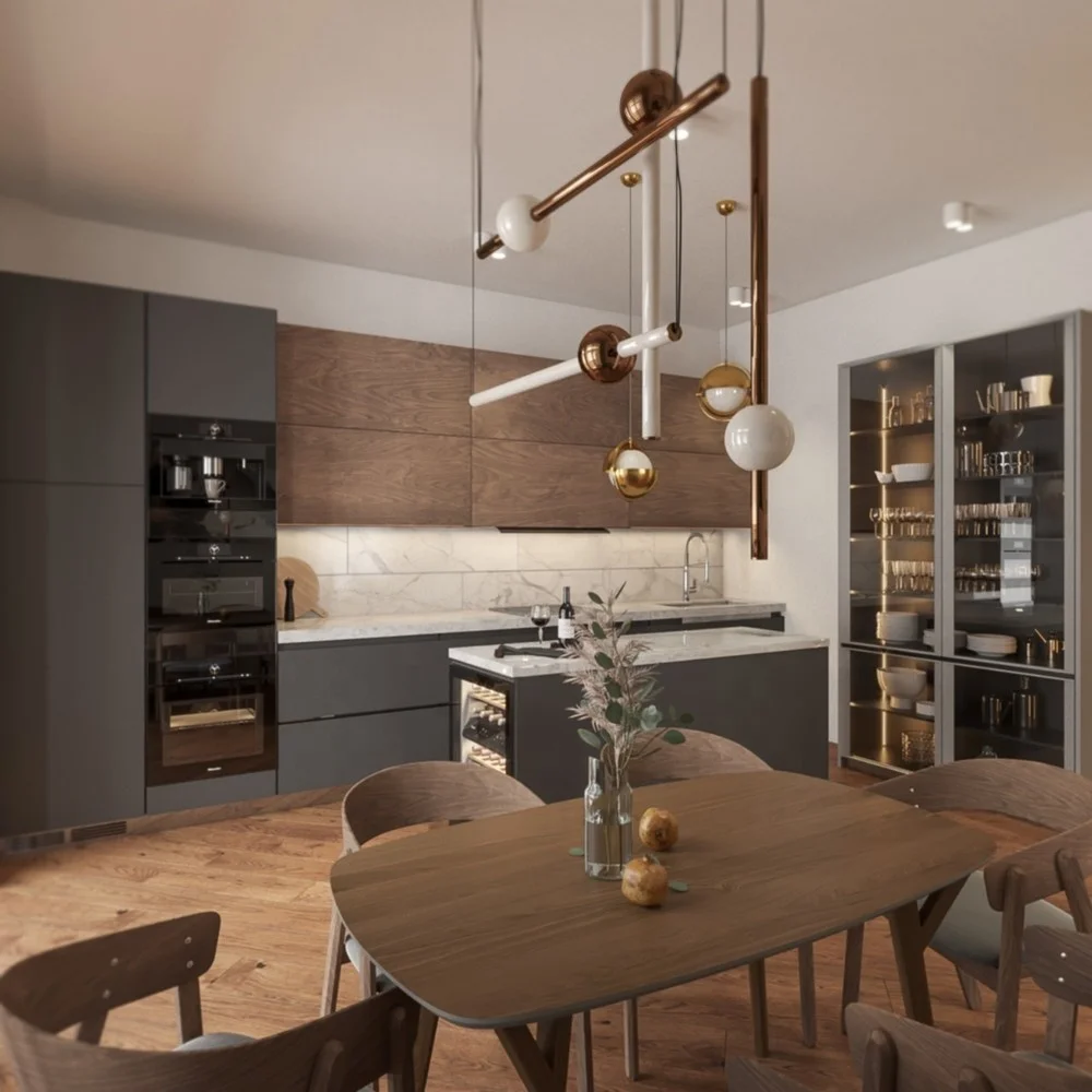 
Factory direct sale 2020 modern custom wood with laminate finish kitchen cabinet 