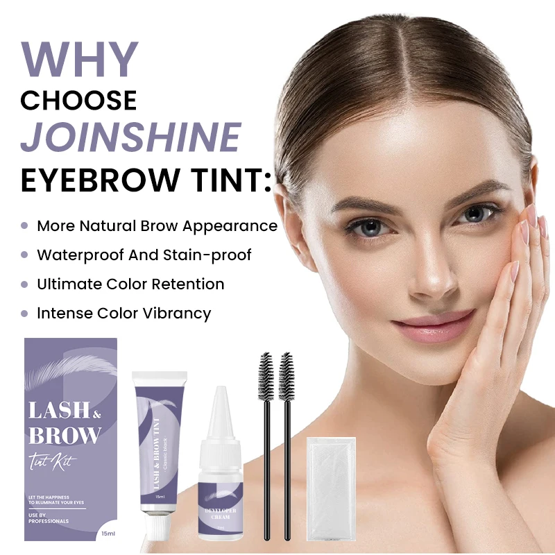 Brown free Henna Powder Kit permanent Brows Stain Brow Tint with Custom Logo Eyebrow dye Conditioner for Makeup