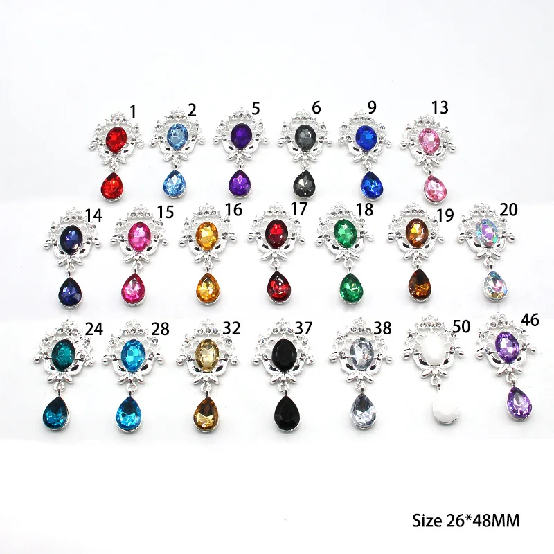 Crystal Rhinestone Button Flat Back Glass Ornament For Wedding Decoration