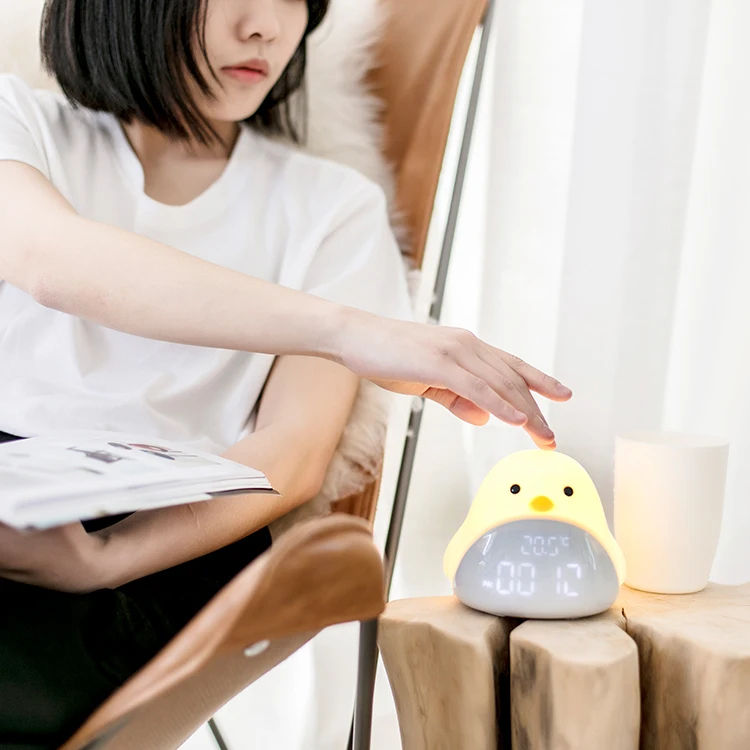 2019 New Design Animal Shaped Alarm Clock Children Teaching Alarm Clock With Night Light