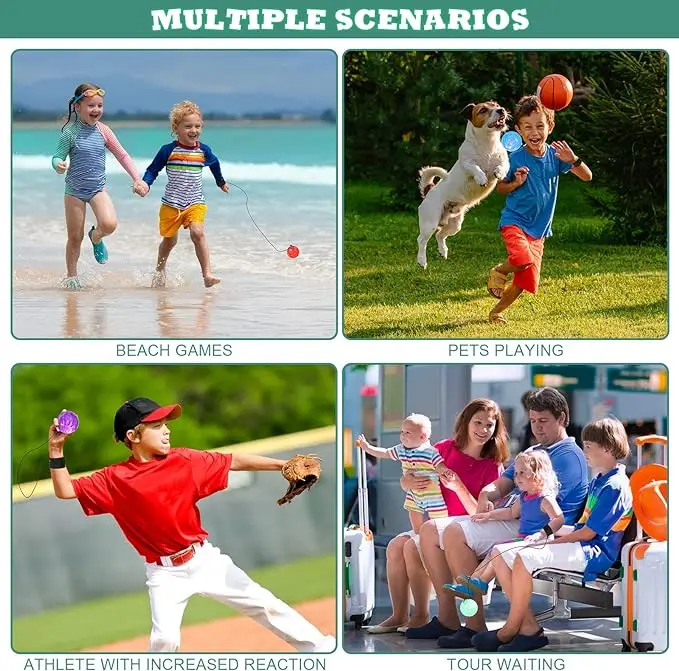 Newest Light Up Wrist Balls Summer Beach Elastic String Flashing Wristband Toys LED Party Wrist Balls for Kids Adults Gifts