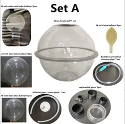 Transparent Bobo Balloon Gift Packing 45cm Keepsake Super Stuffing Flower Pots Large Ballon Expander Balloon Stuffer Machine