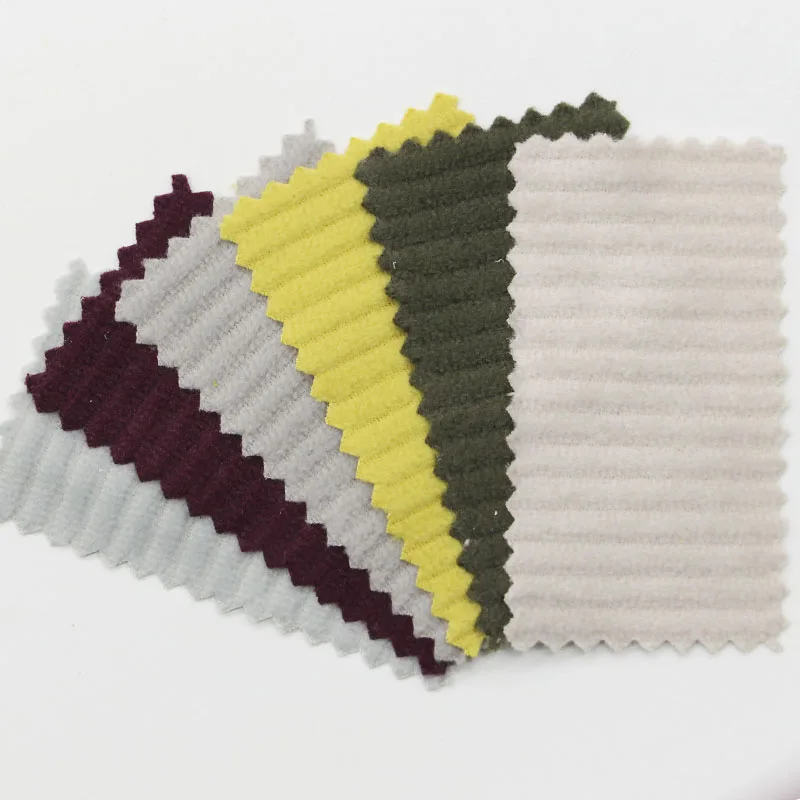 Free Samples Popular Soft Touching Microfiber Polyester Knitting 3D Strip Velvet Fabric