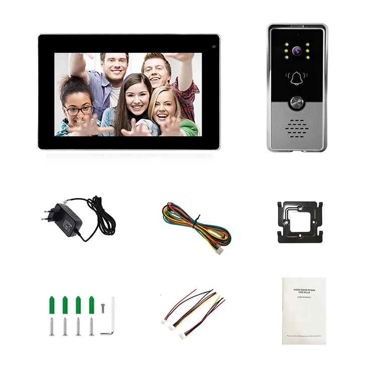 Mingke 4-Wire Connection Night Vision Supported  Factory Price Villa Intercom Doorbell Video Door Phone With 700TVL  Camera