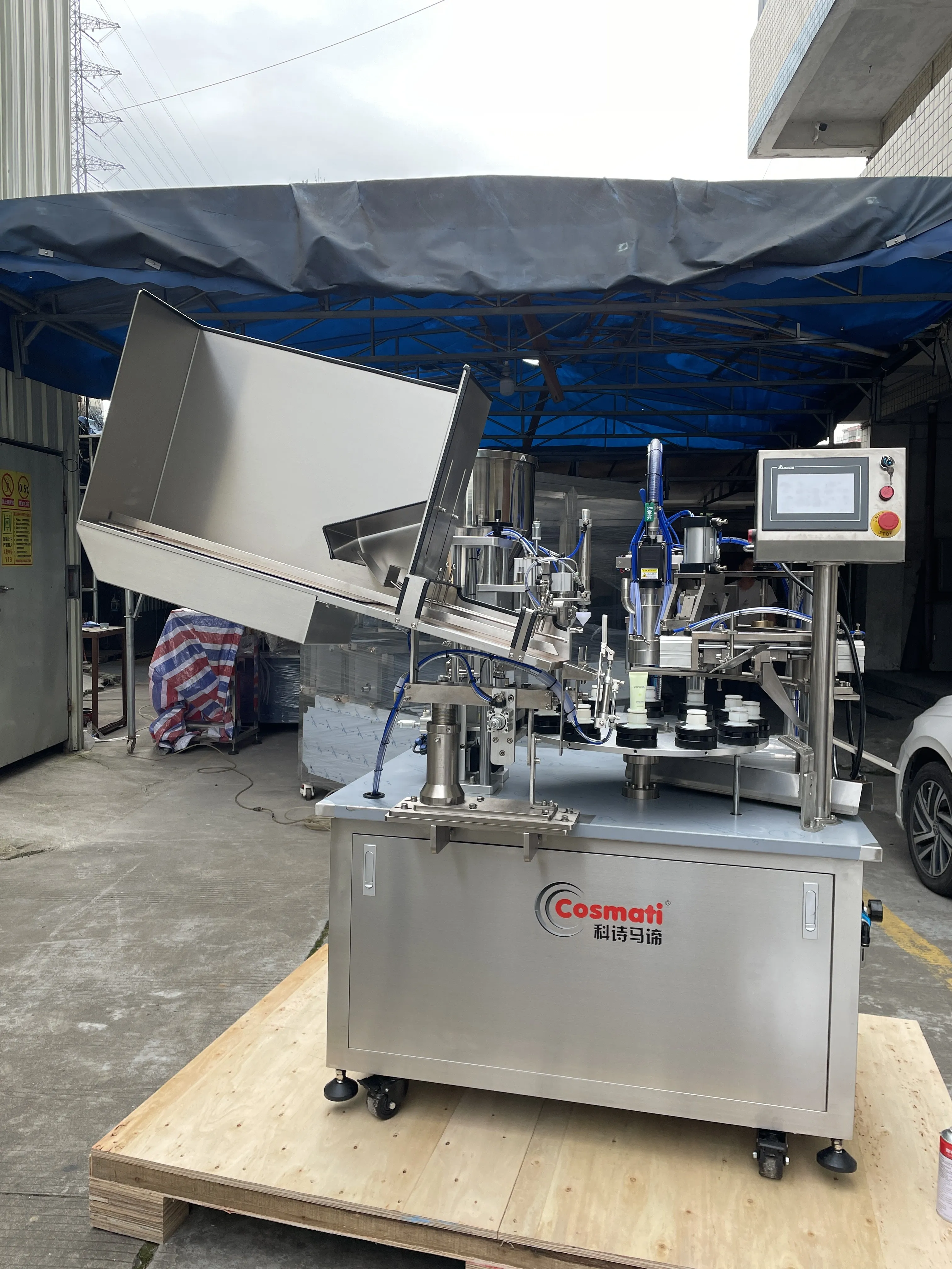 automatic inner heating collapsible tube filling and sealing machine for liquid eye shadow foundation concealer liquid contour