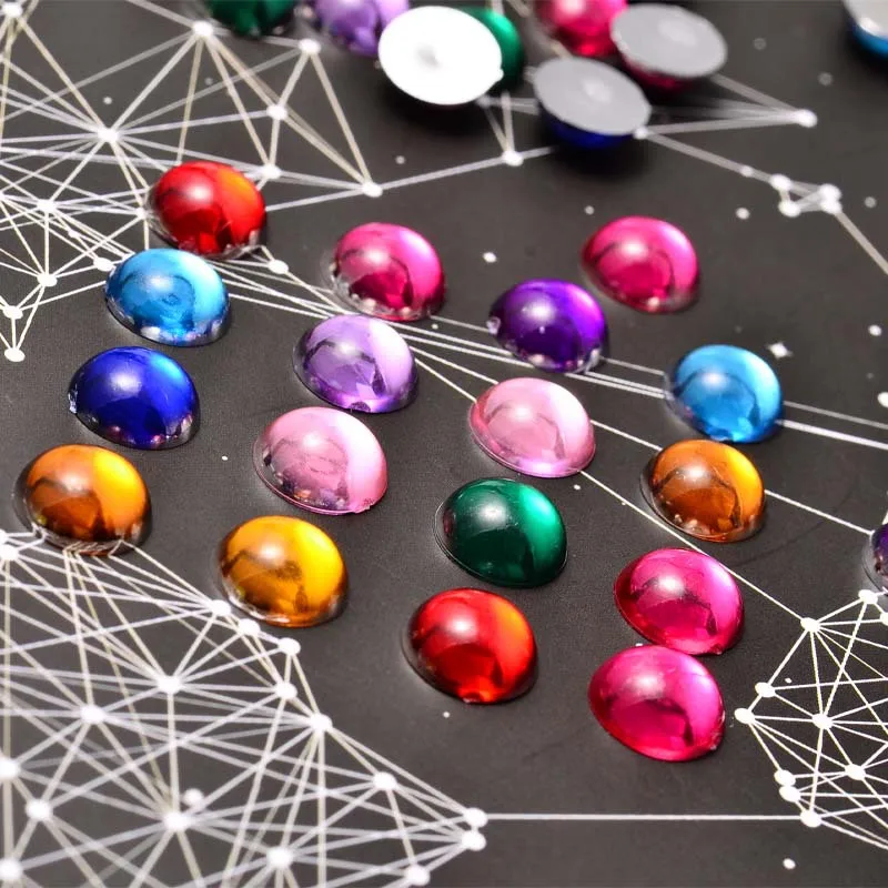 Benzene based adhesive stone, smooth half spherical, cat eye, gemstone sticker, toy eye sticker, bead DIY accessory