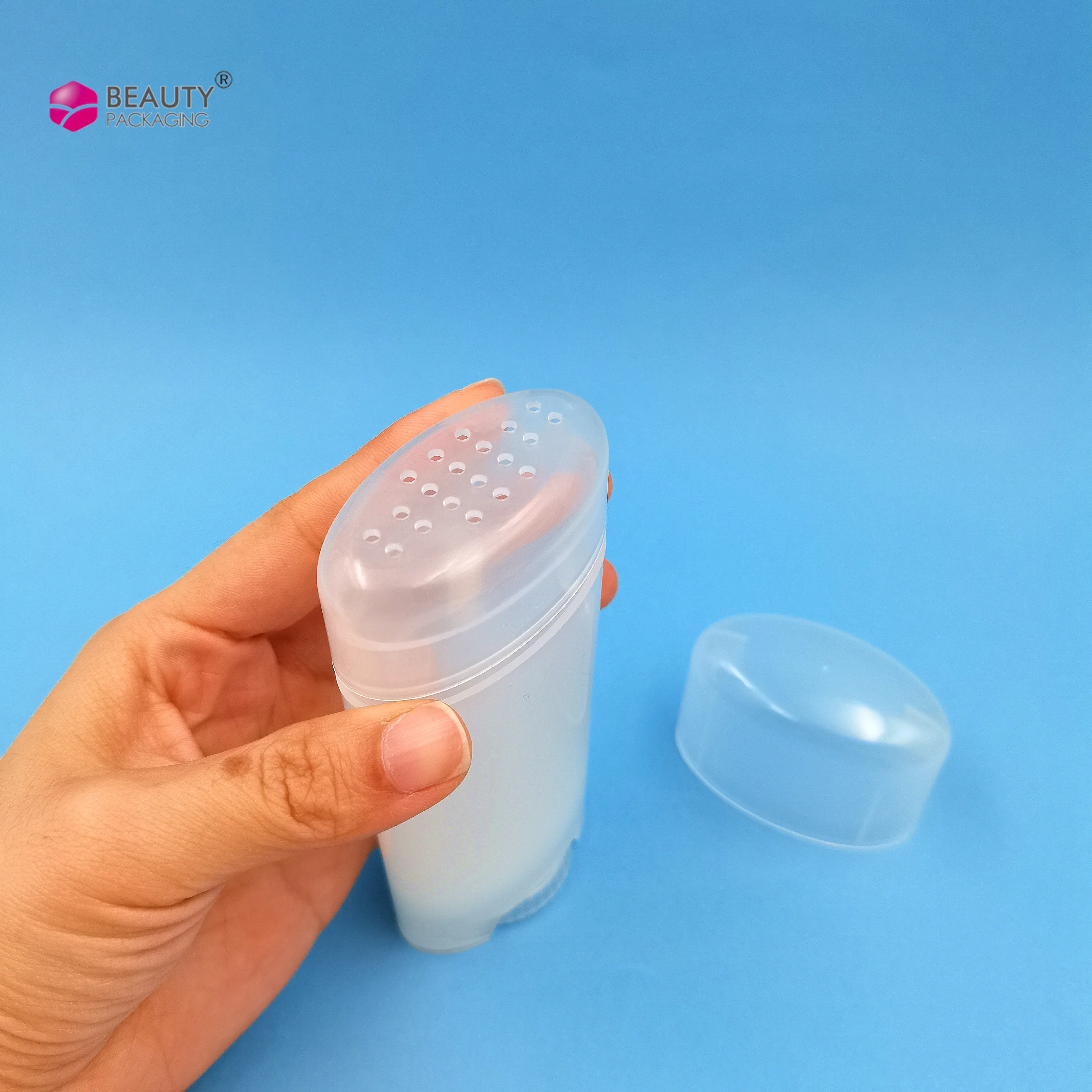2.12oz 2.65oz 2.82oz 60ml 80ml 90ml empty PP Twist Up Gel Cream Deodorant Stick Tube Body Deodorant Container with Sifter Lid