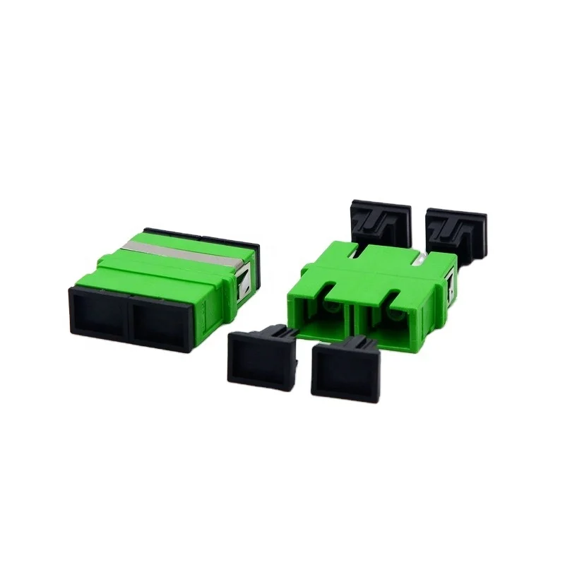 FTTH Accessories Flangeless Duplex SM Fiber Optic Coupler without Flange for Fast Connector 2 Port SC APC Fiber Optic Adapter