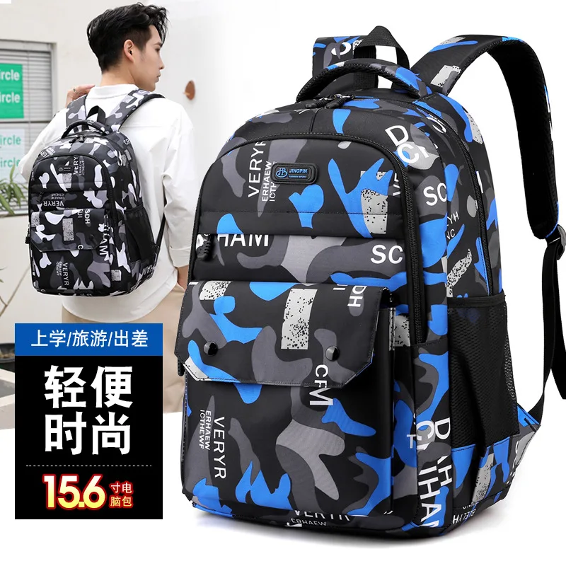 Large Capacity Travel Bag Duffel Bag with Shoe Compartment Sport Gym Travel Waterproof Black Light USB Blue Dark OEM Customized