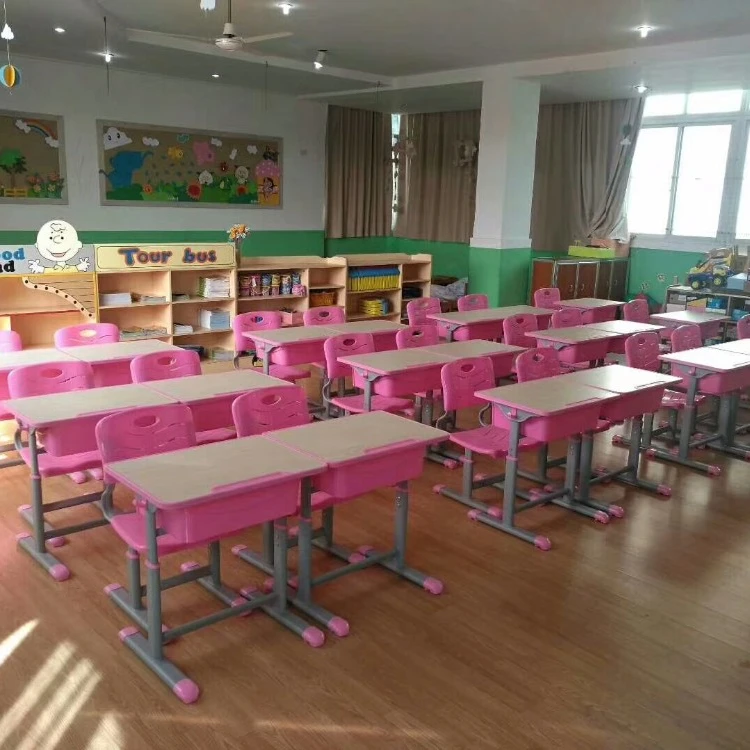 
Directly factory sales student adjustable desk and chair school sets 
