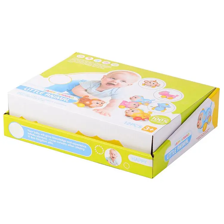 2021 amazon hot selling baby hobby educational stunt cars plastic windup toy car animal shaped children wind up toys