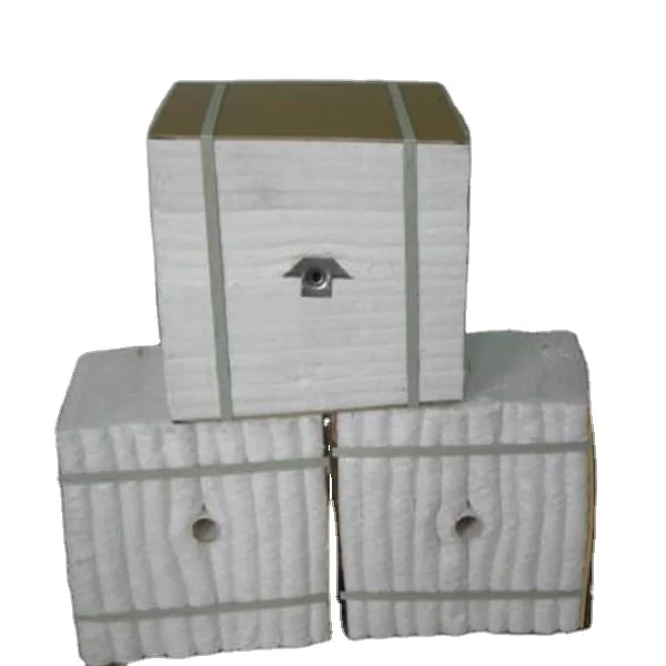 1100/1260/1360/1430C печь огнеупорный Теплоизоляционный алюминиевый силикатный керамический волоконный модуль шерстяной сложенный блок