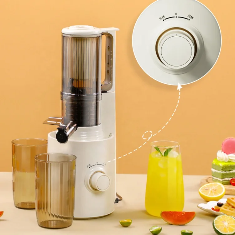 China  Large Feeding Big Mouth Slow Juicers Machine Cold Press Juicer Squeezer Reverse Function Juice Extractor