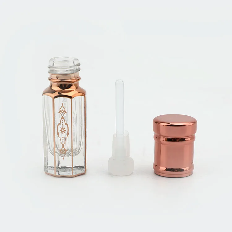 Hot sale luxury attar bottle anoC cap UV engraving attar bottle