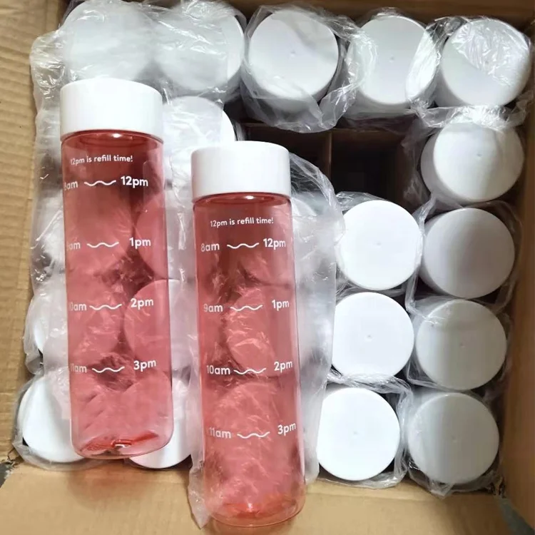 
china clear sports drinking bpa free tritan plastic voss water bottles with custom logo 