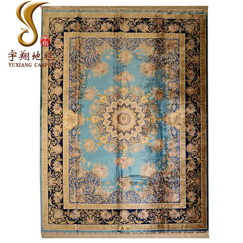 Yuxiang Роскошные 8*11 футов ближневосточные миллиардеры ручной работы для гостиной шелковые персидские ковры для гостиной