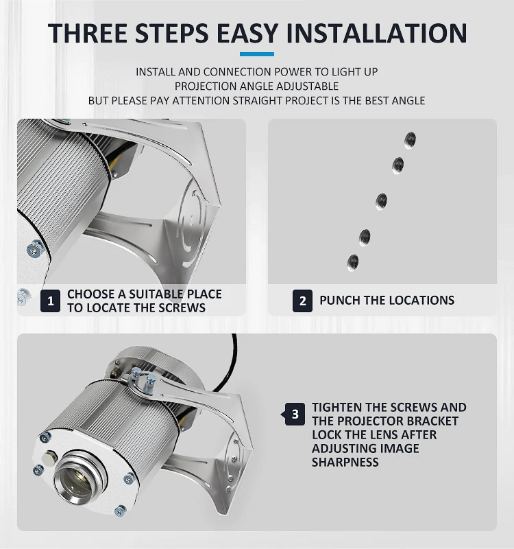 Outdoor Advertising 80 Watt Logo Projector Led Rotating Gobo Christmas Projector Lights