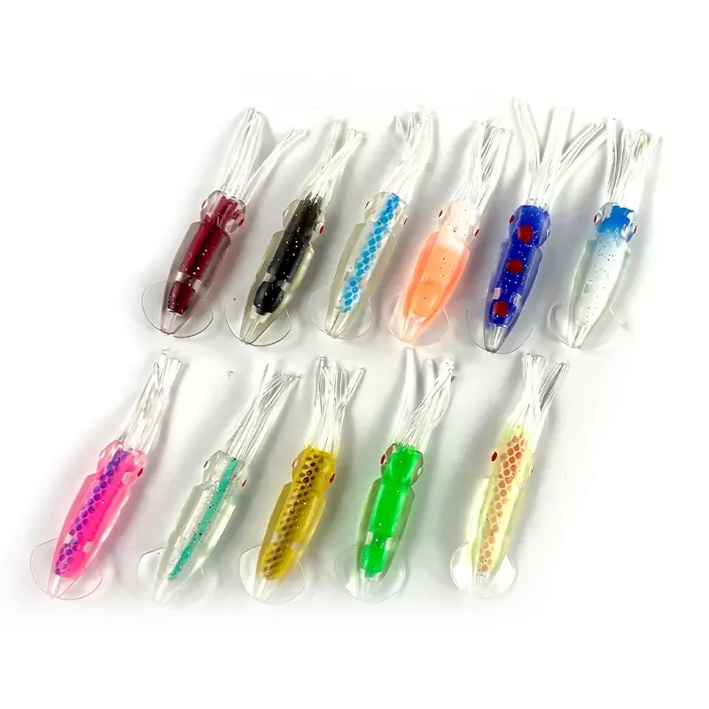 Top Best 12cm Saltwater Fishing Lure Trolling Squid Casting Skirt Teasers Lures Mahi Tuna Marlin Sails Wahoo Lures