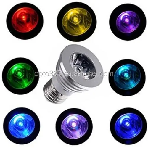 Multi-Color E27 GU10 E14 3W LED Bulb Light with IR 24 Keys Remote Lamp RGB Spotlights for Home 110V 220V Wireless Spotlight