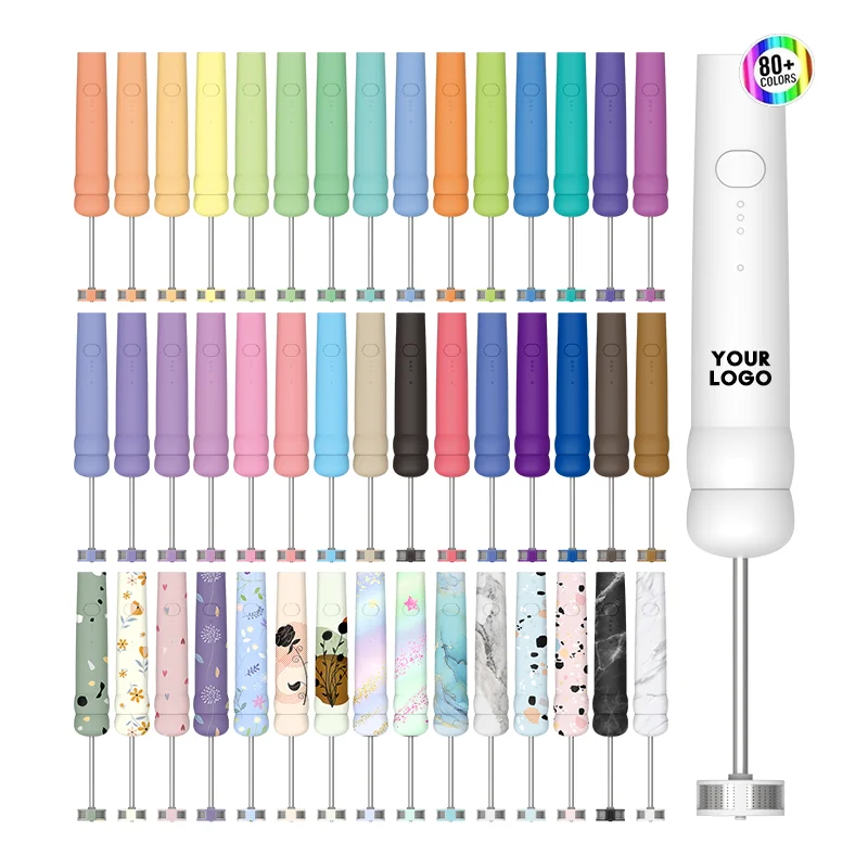 Hot Wholesale Powerful milk frother electric milk steamer microfoam drink mixer for better foam portable hanging for stock