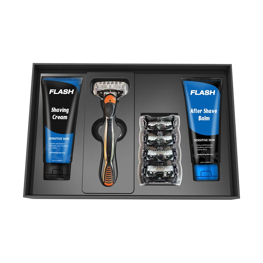 Mens Gift Box Butterfly Razor with 5 Blade Safety Razor Men Low Price Safety Razor Shavinoblade Men Personal Face Care Excellent