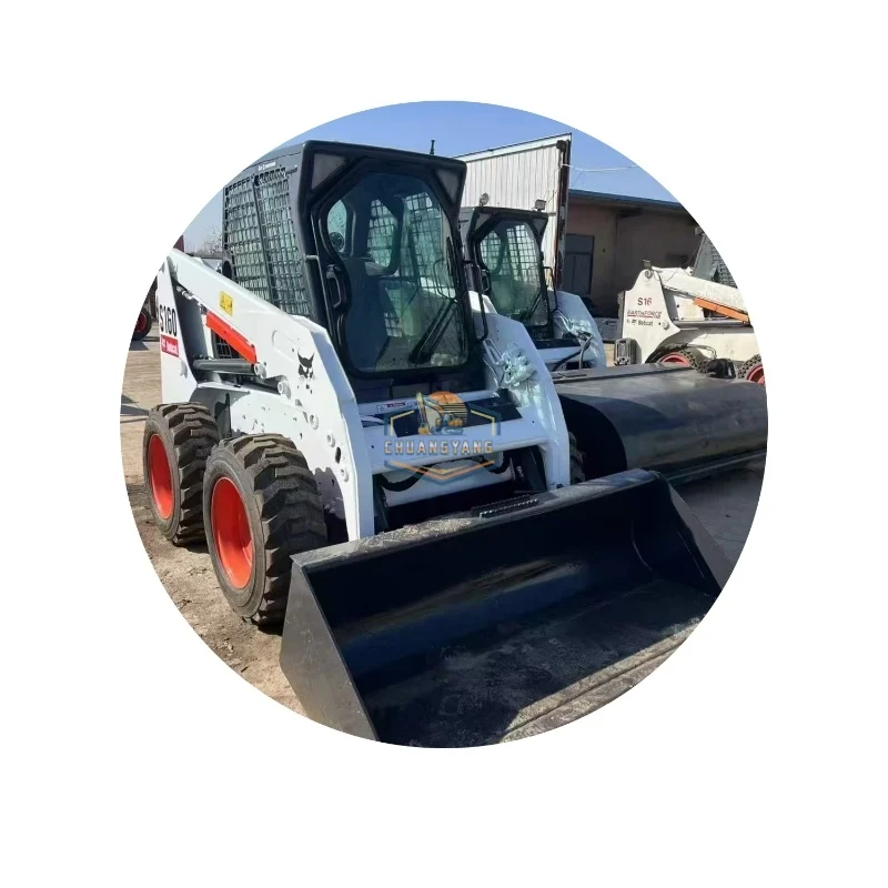 Заводская горячая Распродажа Подержанный мини-погрузчик Bobcat S160 в наличии сейчас простой эксплуатации высокопроизводительный погрузчик для продажи