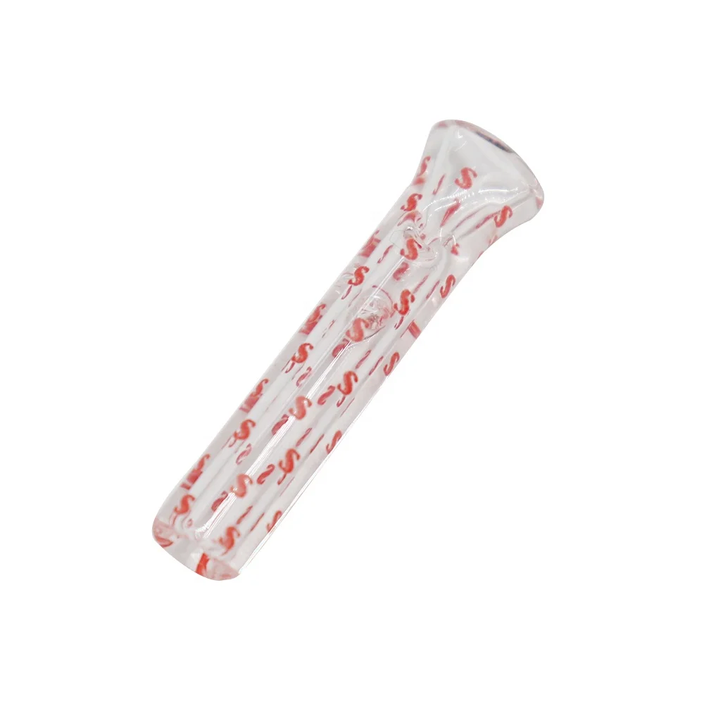 Low MOQ clear smoking filter tips glass rolling paper tips cigarette holder tip