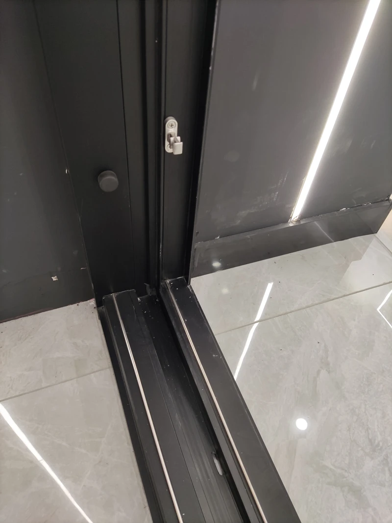 Minglei Black aluminum frame double glazed sliding door thermal break aluminum lift and sliding door