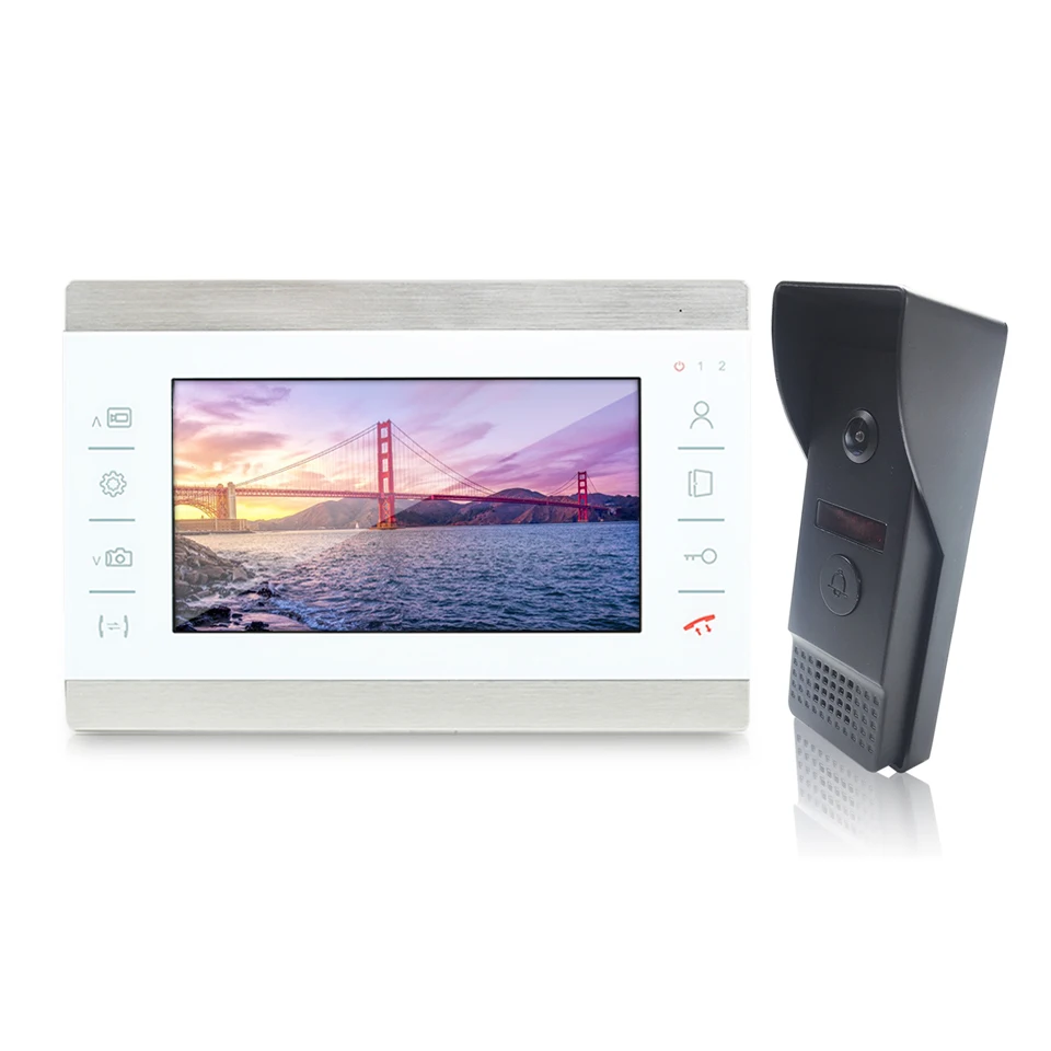 Горячая Распродажа 7 дюймов Высокое качество мониторы дверные звонки водонепроницаемый домофон системы для вилла