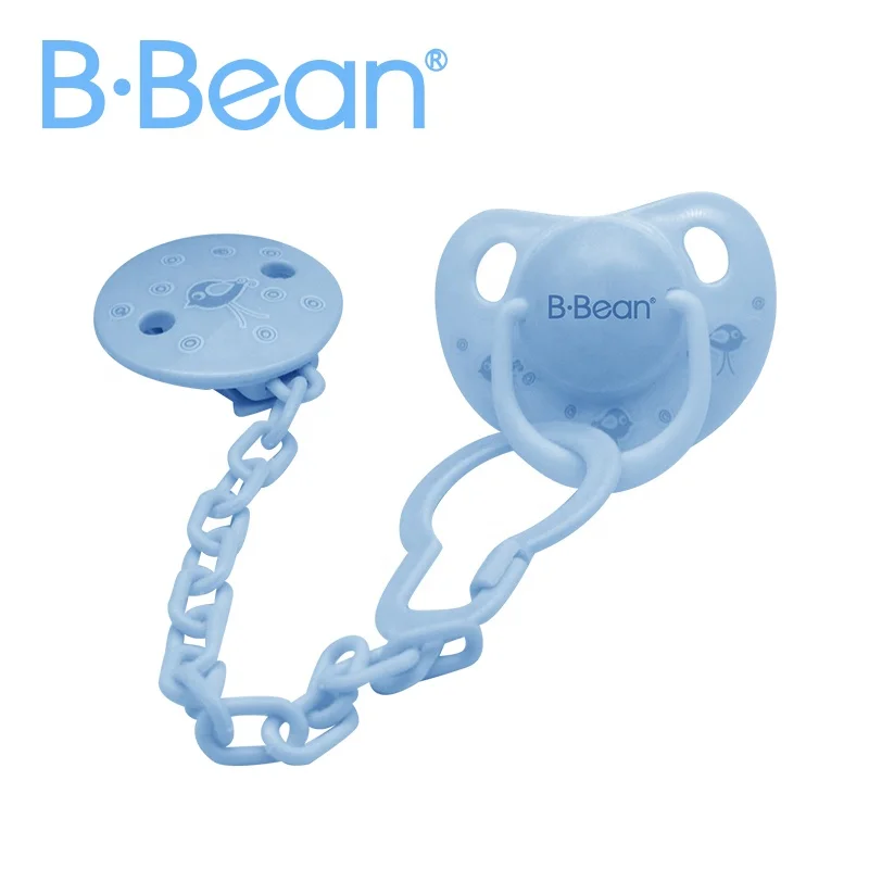 BBEAN Pacifier Clip Holder Safe Baby Pink Orthodontic Infant Pacifiers with Chain Holder