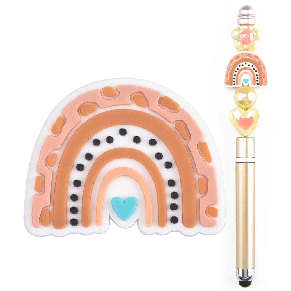 Custom Silicone Focal Beads Hen Animal Focal Beads For Pen Making Custom Silicone Focals For Pen Topper PVC beads