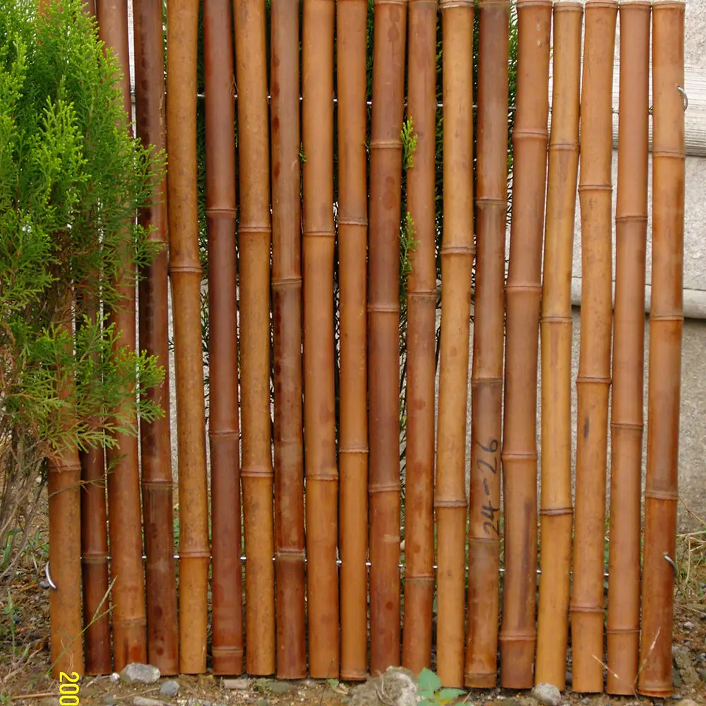 High quality privacy modern charcoal rolled outdoor bamboo fence