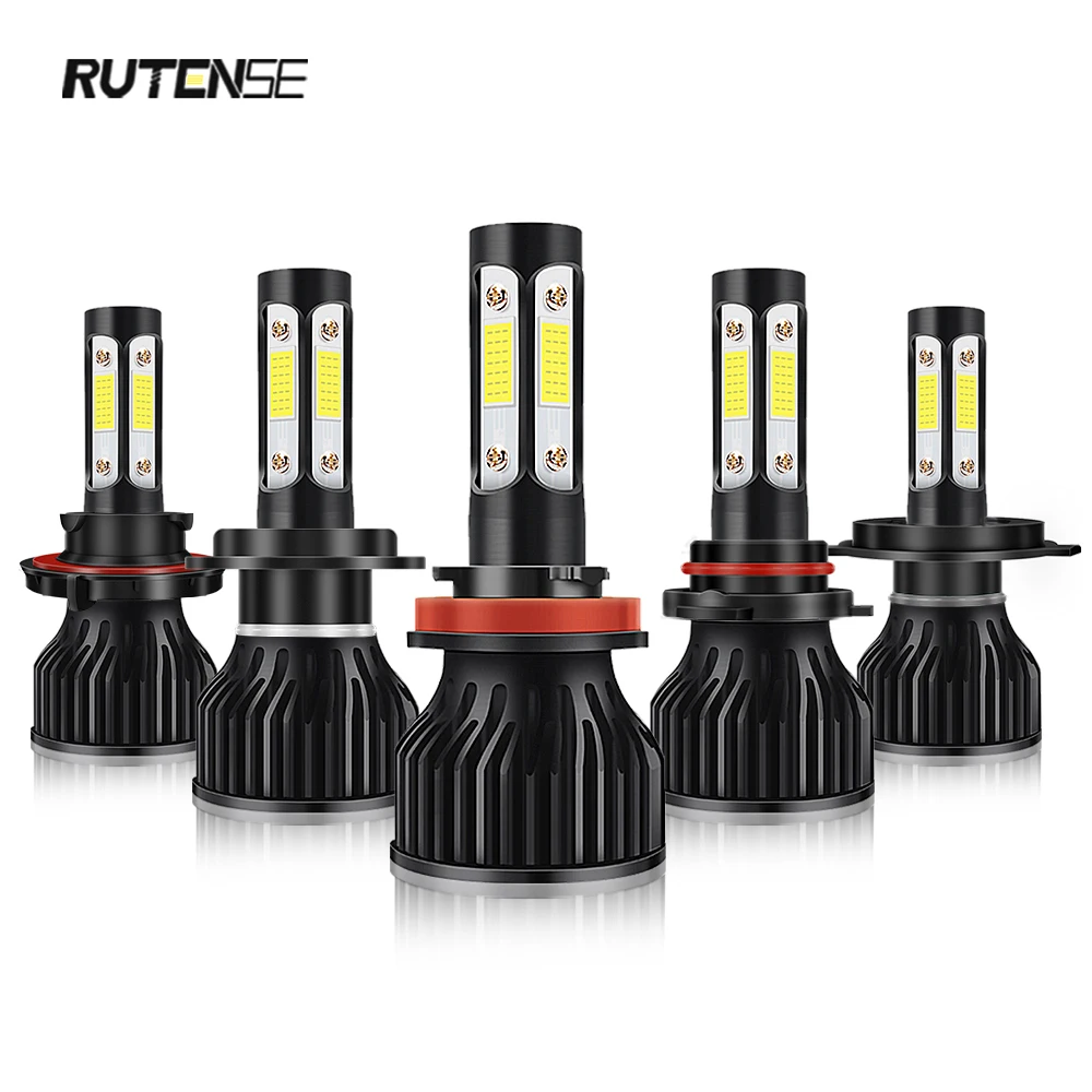 RUTENSE hot selling led car lamp X7 4 sides led headlight led bulb H7 H11 H4 9005  led hammer light for car