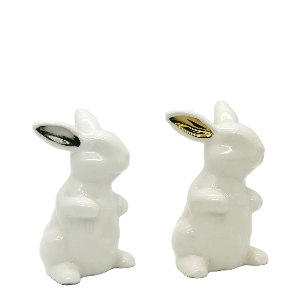 White mini size porcelain Easter decoration ornament rabbit for sale