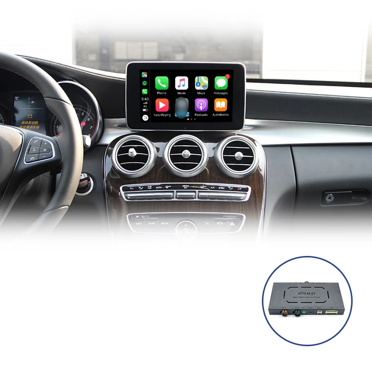 Беспроводной Автомобильный видеоинтерфейс Apple Carplay для Mercedes C Class W205 NTG5 Android Auto 2015-2018