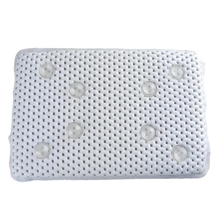 PVC foam sponge bathtub pillow Spa bath pillow bathroom headrest with suction cups