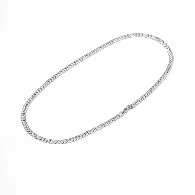 Simplicity Party Gift Jewelry Stainless Steel Plating Gold Flat Snake Chain Choker Necklace