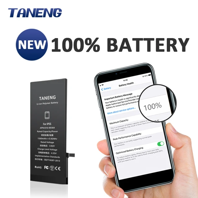 100% Lithium Phone Battery For iphone 5s 6 6s SE 6s plus 7 7plus 8 8plus X XR SE2020 XS MAS Rechargeable Batterie