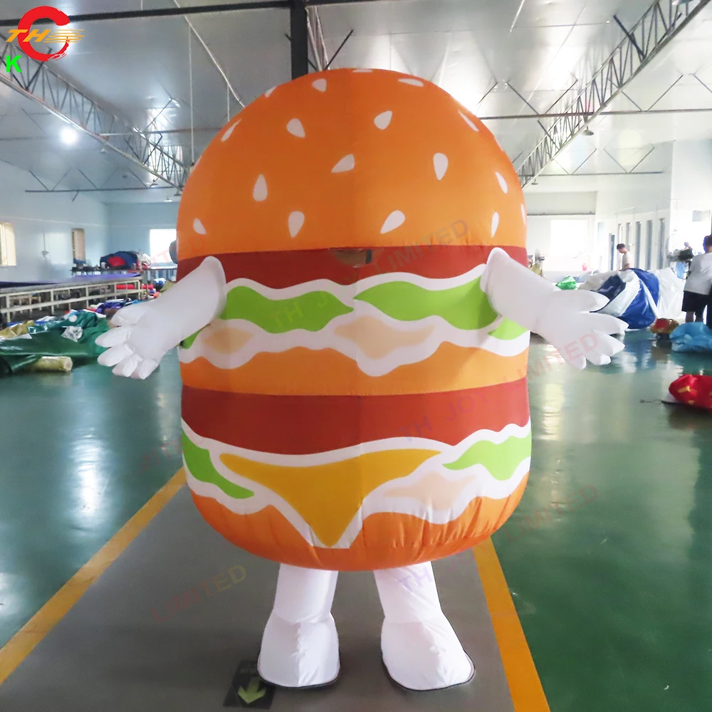 EyeCatching Inflatable Food Costume for Outdoor Advertising Giant Hamburger French Fries Balloon Model