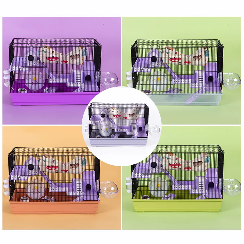 Two-Storey Luxury Villa Castle Hamster Cage Hamster Water Bottle 12pack Hamster Nest
