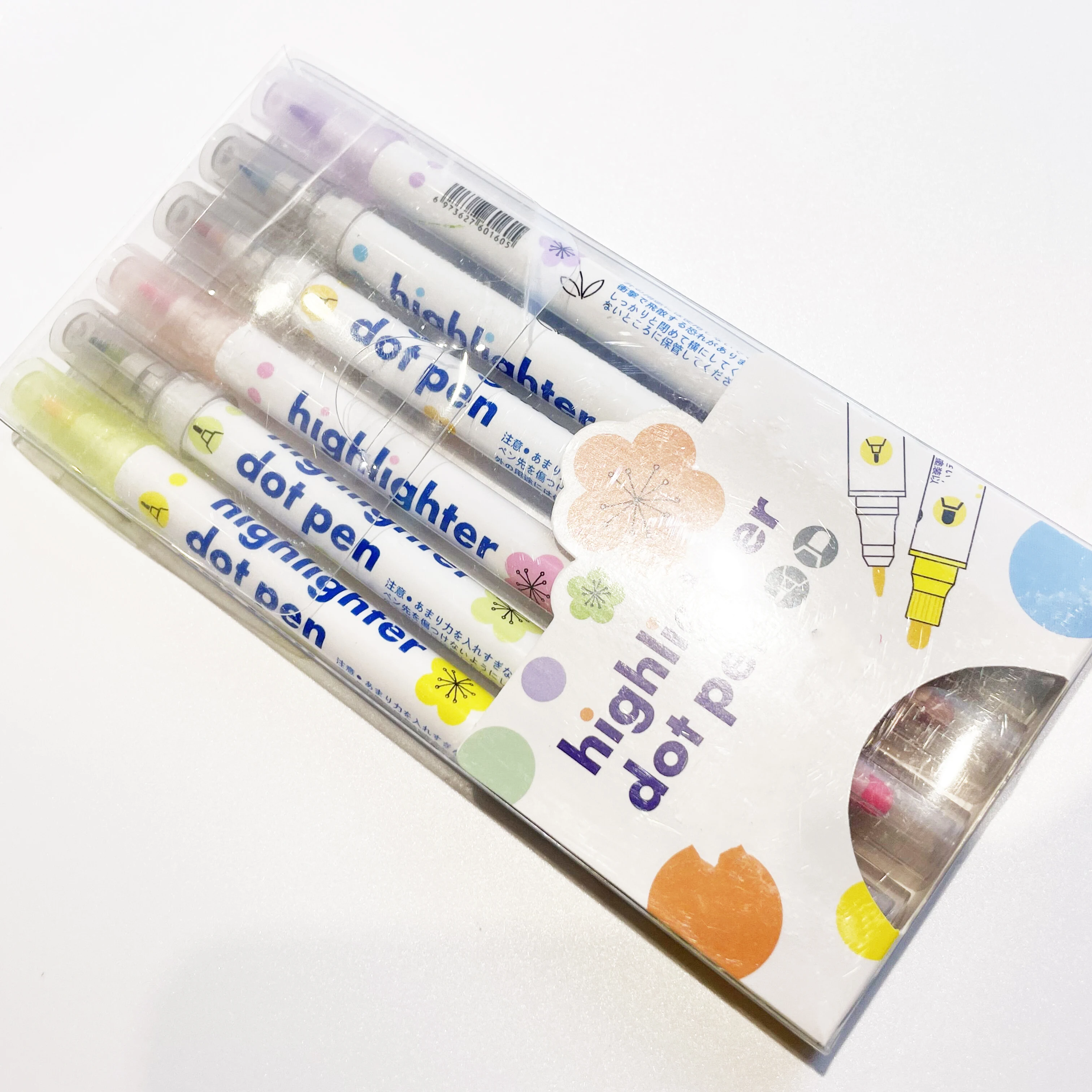 Dual Tip DOT Fluorescent Marker Pens for school art painting