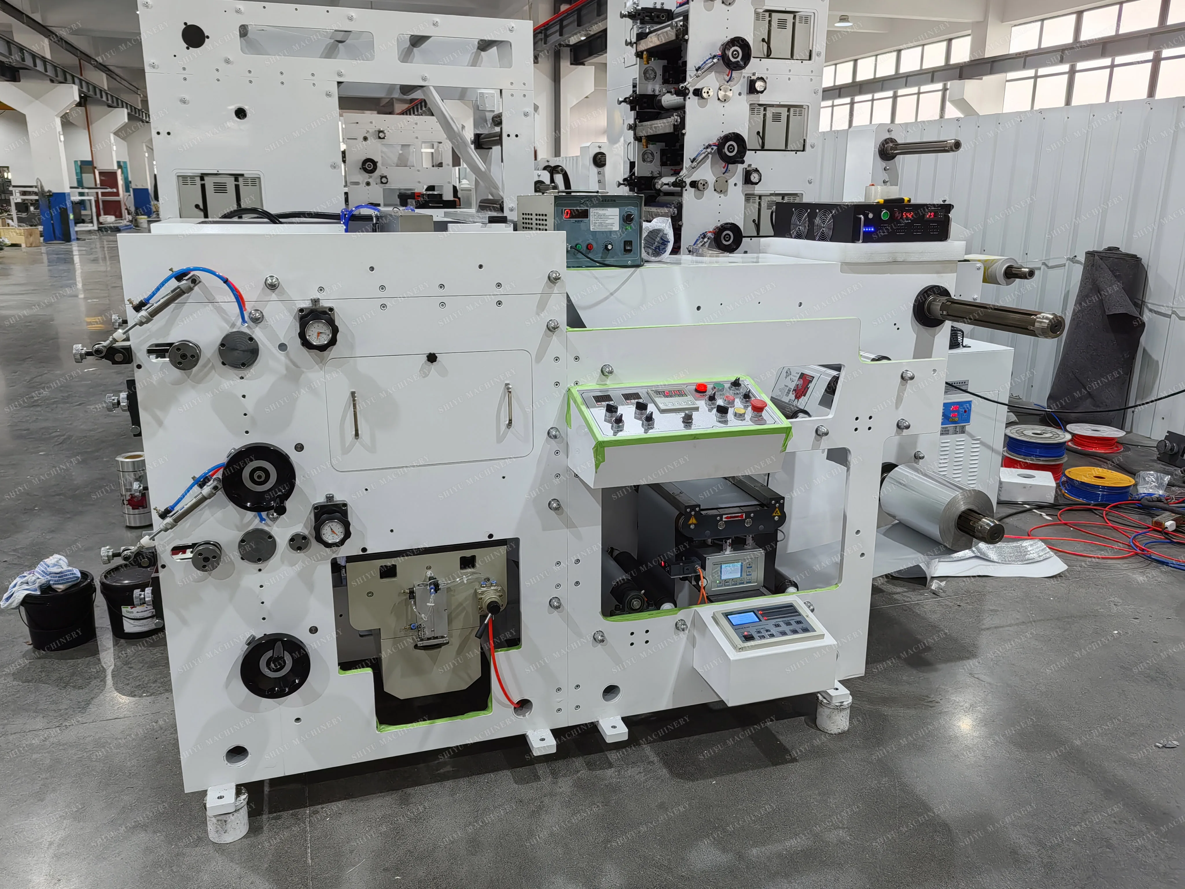 Low Prices 2 Colors High Speed Automatic Paper Roll To Roll Die Cut PAPER Flexo Label Printing Machinery